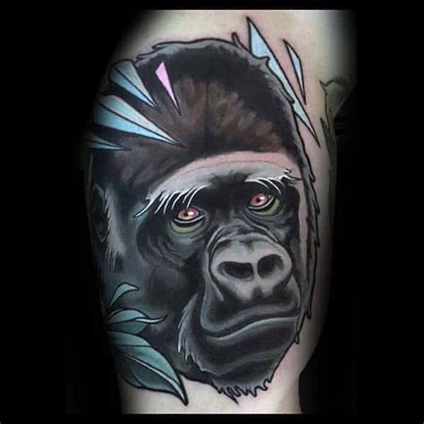 gotilla tattoo|Gorilla Tattoo: Meaning, Symbolism, Design & Ideas